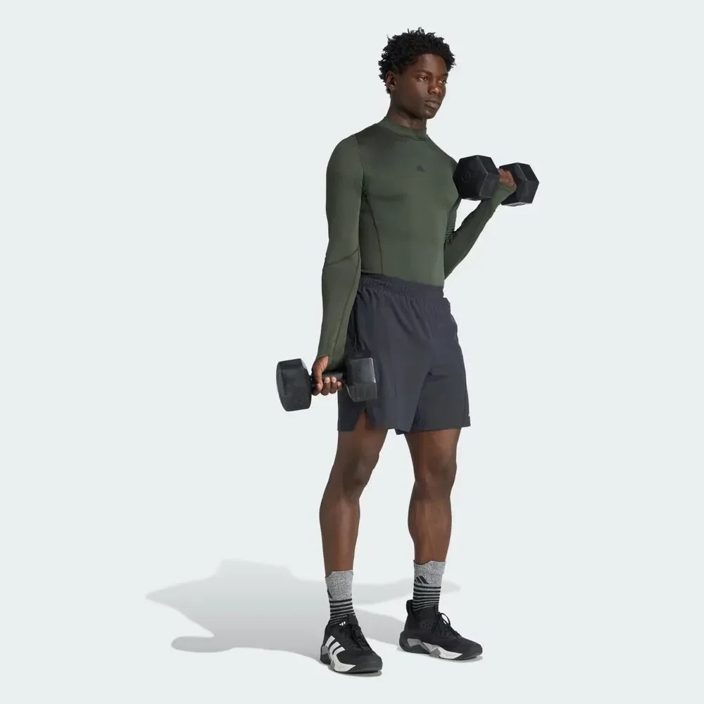 Adidas Techfit Cold Rdy Base Layer green Compression Mock Neck Mens XL JX2558